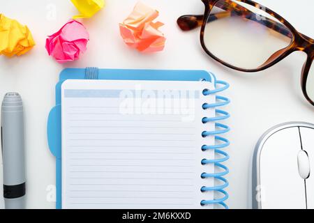 Flashy School Office Supplies, Bright Teaching Learning Collections, Creative Writing Tools, Educational Things, Mixed Student S Stock Photo