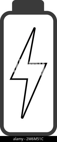 Low battery sticker icon sign for mobile concept and web design with a sign of a low battery Stock Vector