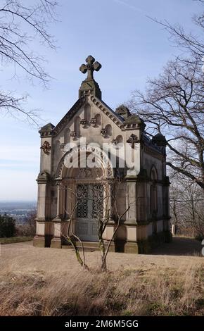 Memorial chapel on the Heiligenberg near Seeheim-Jugenheim Stock Photo