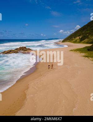 St Lucia South Africa, Mission Rocks beach near Cape Vidal in Isimangaliso Wetland Park in Zululand Stock Photo