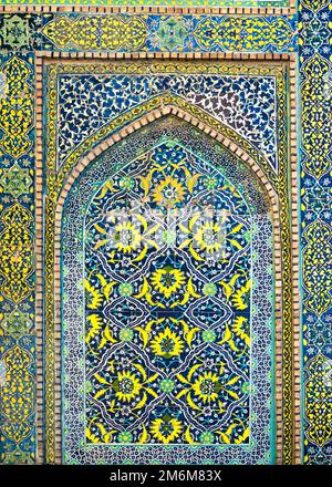 Tiled background, oriental ornaments from Uzbekistan Stock Photo