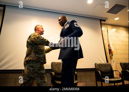 U.S. Air Force Senior Master Sgt. Marlon Burton a group