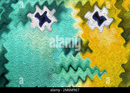Game style of human face in artificial intelligence crypto art style. Modern creative concept image with colored face. Contempor Stock Photo