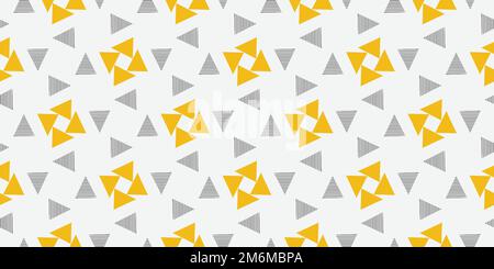 Geometric triangles seamless vector pattern. Abstract art design with stripes. Fashion wallpaper background. Perfect for textile, wallpaper and fabric Stock Vector