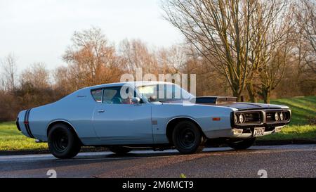 1972 blue Dodge Charger classic American car Stock Photo