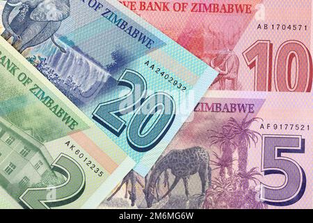 Zimbabwean money - New serie of banknotes Stock Photo
