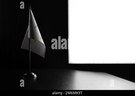 Small national flag of the Eurasian Economic Union on a black background. Stock Photo