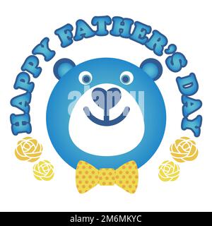 Happy Father’s Day vector symbol illustration isolated on a white background. Stock Vector