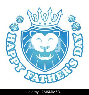 happy fathers day king crown sign isolated over a white background Stock  Photo - Alamy