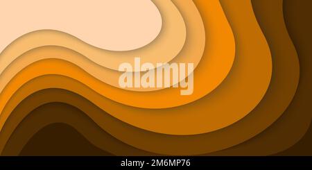 Paper Cut Flowing Color Tones Trendy Abstract Vector Background Stock Vector