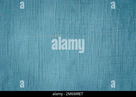 Blue wooden texture, shabby faded painted plywood cracks scratches and stains, retro background Stock Photo