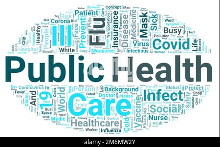 Public health word cloud concept on white background Stock Photo