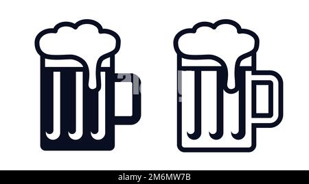 Glass of beer symbol beer drink vector illustration icon Stock Vector