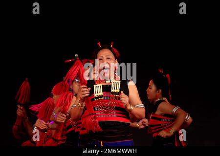 Artists perform at Octave 2023 northeast cultural festival organised by south zone cultural center ministry of culture in Chennai Stock Photo