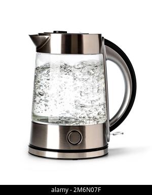 Electric kettle on white background Stock Photo
