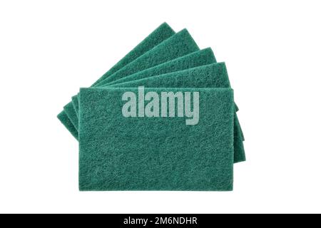 Scouring pad isolated on white background with clipping path Stock Photo