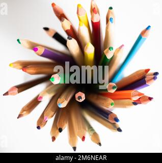 Colored pencils back to school Stock Photo