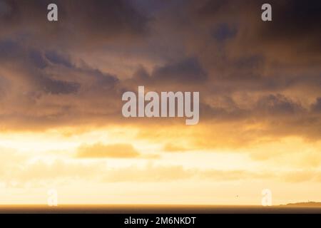Amazing sunset over the sea Stock Photo