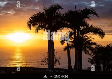 Amazing sunset over the sea Stock Photo