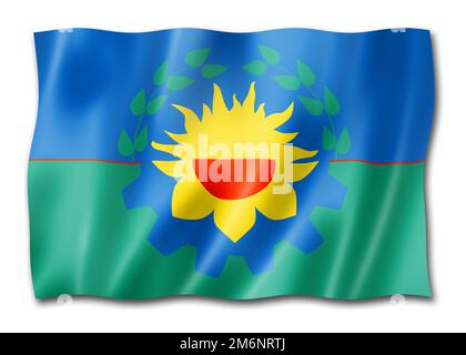 Buenos Aires province flag, Argentina Stock Photo