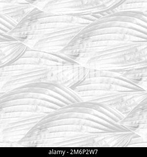Green hosta leaves seamless pattern. Endless relief background. Stock Photo