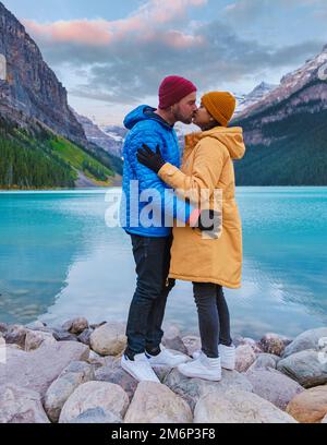 Beautiful autumn views of iconic Lake Louise in Banff National Park ...