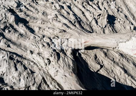 Craftsman hands full of clay in the pottery factory in Fez, Morocco, North Africa Stock Photo