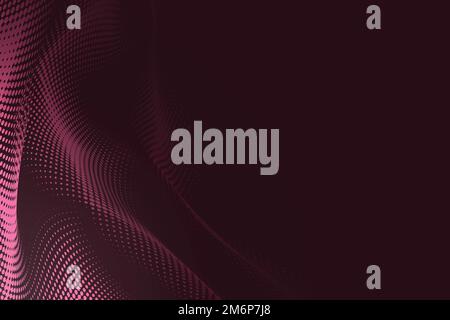 Flowing red halftone background vector Stock Vector
