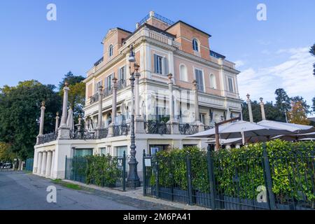 Casina Valadier in the public park Pincian Hill, Villa Borghese gardens, Rome, Italy Stock Photo