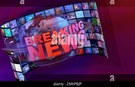 News concept: News on wall background Stock Photo - Alamy