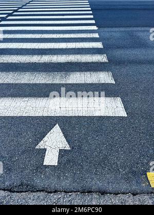 Crosswalk on the road Stock Photo