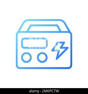 Portable power station pixel perfect gradient linear vector icon Stock Vector