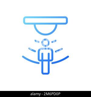 Motion sensor pixel perfect gradient linear vector icon Stock Vector