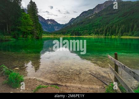 Hiking around Hunters Lake near Sankt Johann in Pongau in Austria Stock Photo