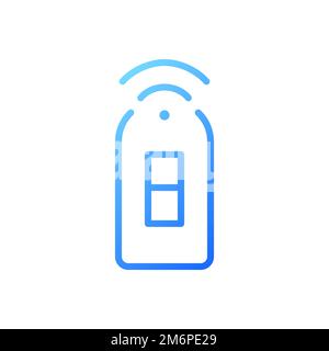 Smart light switch pixel perfect gradient linear vector icon Stock Vector