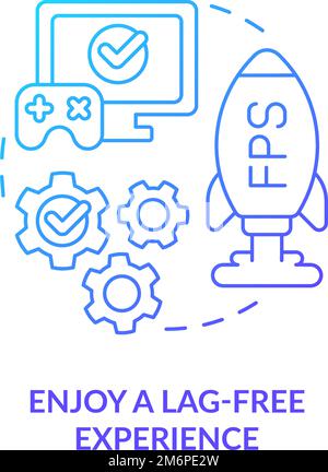 Enjoy lag-free experience blue gradient concept icon Stock Vector