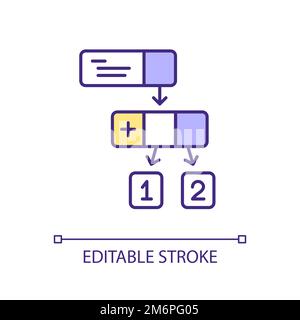 Lazy evaluation in programming RGB color icon Stock Vector