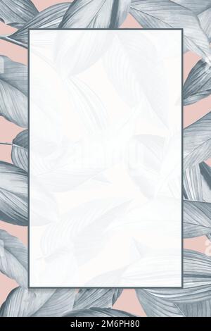 Blank leafy invitation card vector Stock Vector