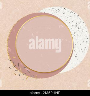 Gold round frame on background vector Stock Vector