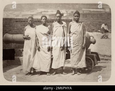 Wives of Cetshwayo kaMpande, Cetewayo, Zulu king, South Africa Stock Photo
