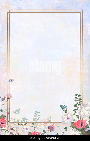 Rectangle gold frame on pastel background vector Stock Vector