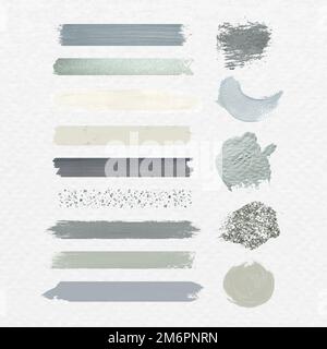Pastel brush strokes vector collection Stock Vector