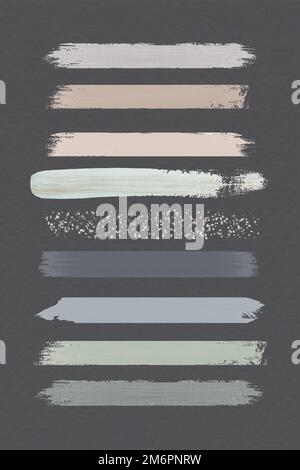 Pastel brush strokes vector collection Stock Vector