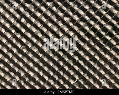 grid in the snow abstraction background Stock Photo