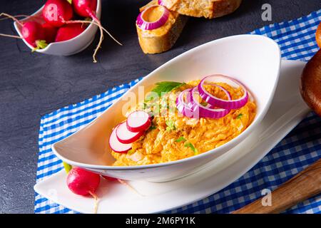 Bavarian Obazda a classic from southern Germany Stock Photo