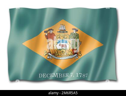 Delaware flag, USA Stock Photo