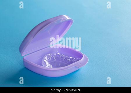 orthodontic treatment, invisible braces, new orthodontic technology, Occlusal Splint Stock Photo