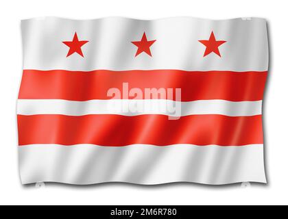 Washington, District of Columbia flag, USA Stock Photo