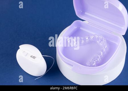 orthodontic treatment, invisible braces, new orthodontic technology, Occlusal Splint Stock Photo