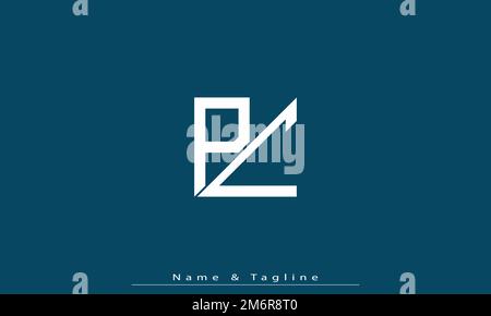 Alphabet letters Initials Monogram logo PC , CP Stock Vector